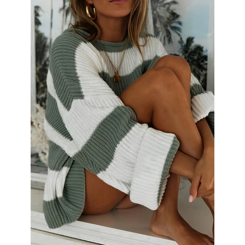 Drune | pullover strick - Gestreift & Oversize