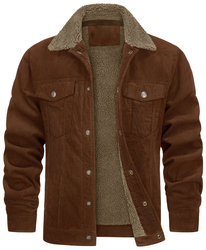 Drune | klassische Cord-Plüschjacke für Männer