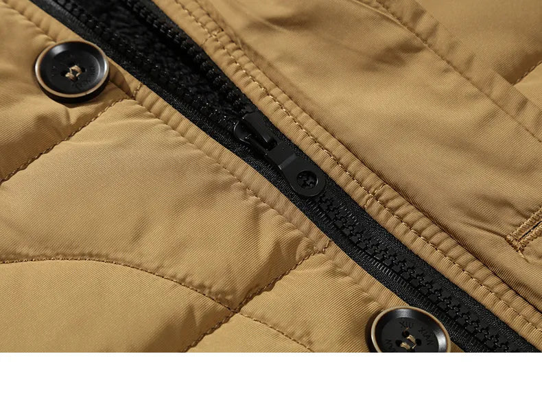 Drune | Herren Daunenjacke mit Pelzkragen