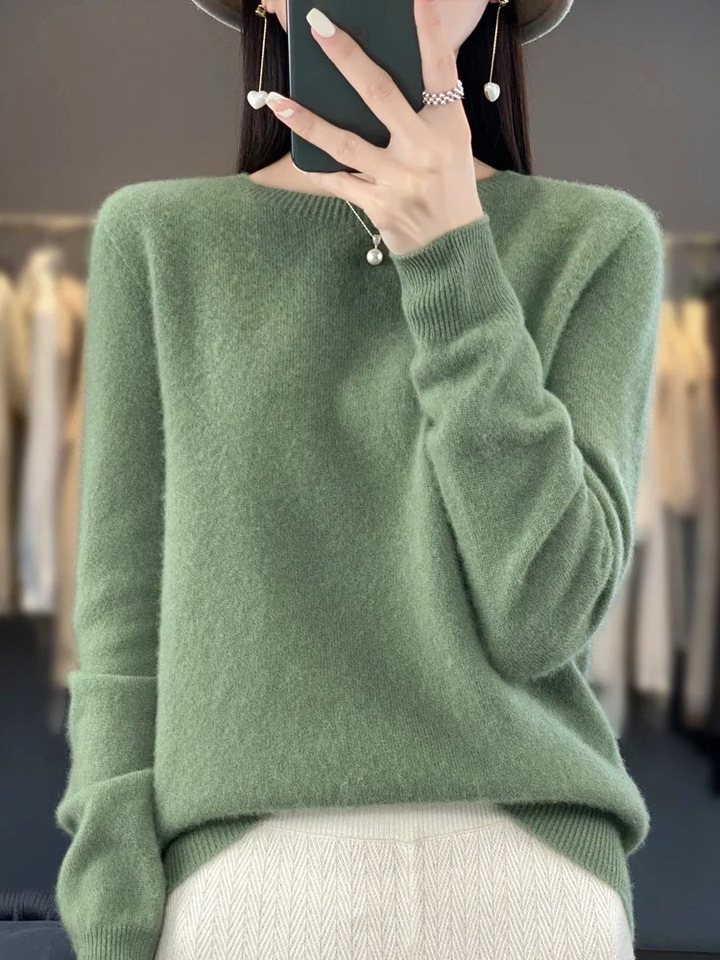 Drune | Pullover Damen Runder Ausschnitt Weicher und Eleganter Strickpullover