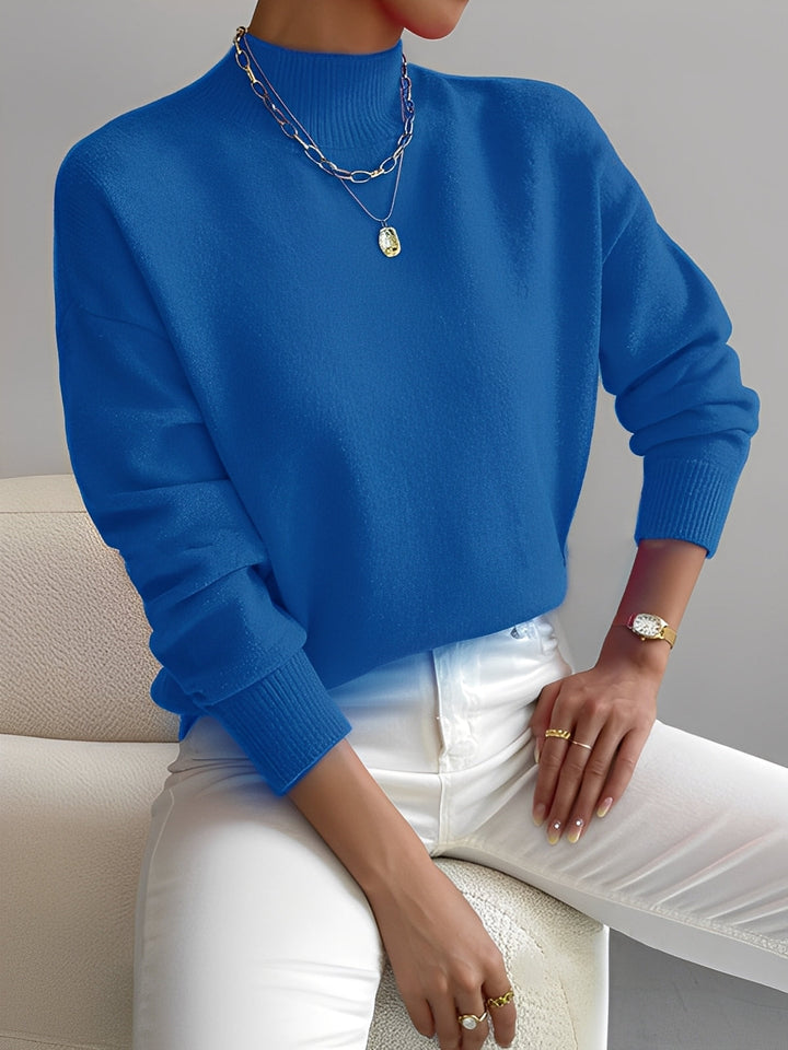 Drune | Eleganter Damenpullover mit Stehkragen