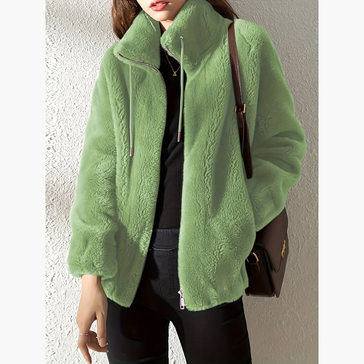 Drune | Damen Teddyjacke Warm Und Lässig Mit Reißverschluss