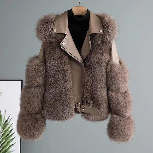 Drune | Fell Bikerjacke - Luxuriöses Schichtungsstück - Gürteldesign - Winter Glam