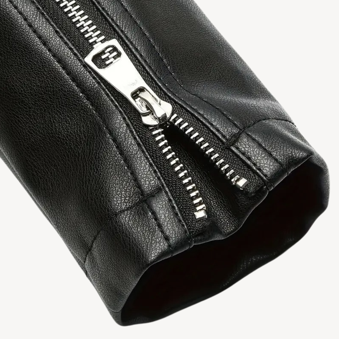 Drune | Fake-Leder Bikerjacke für Frauen