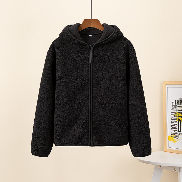 Drune | Warme Fleecejacke für Damen, Langarm-Sweatshirt mit Reißverschluss