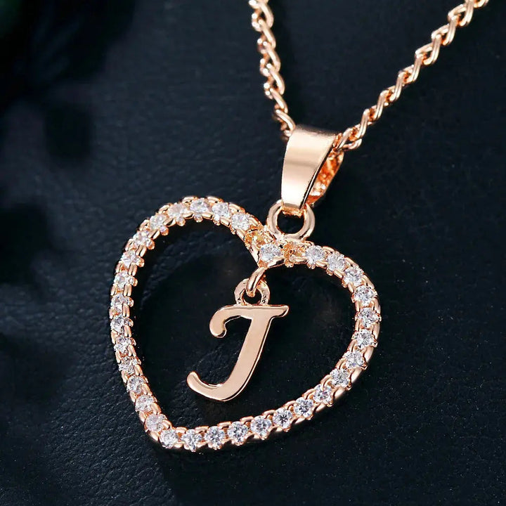 Drune | Buchstaben Zirkon Liebe Kette Schmuck Anhänger