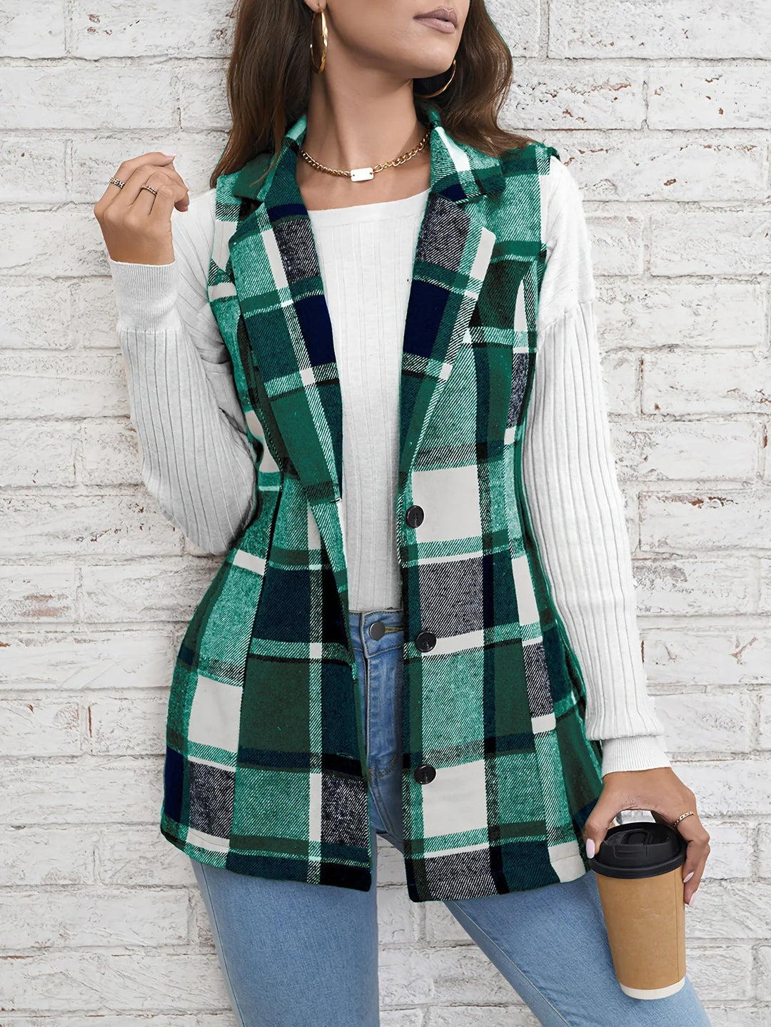 Drune | Wolle Plaid Weste