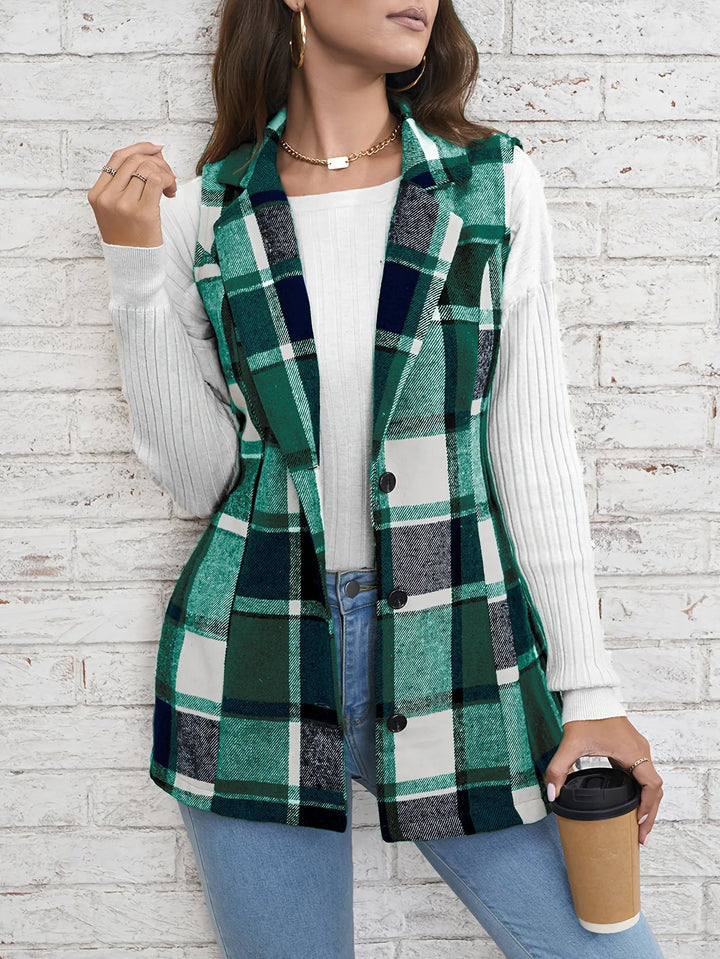 Drune | Wolle Plaid Weste
