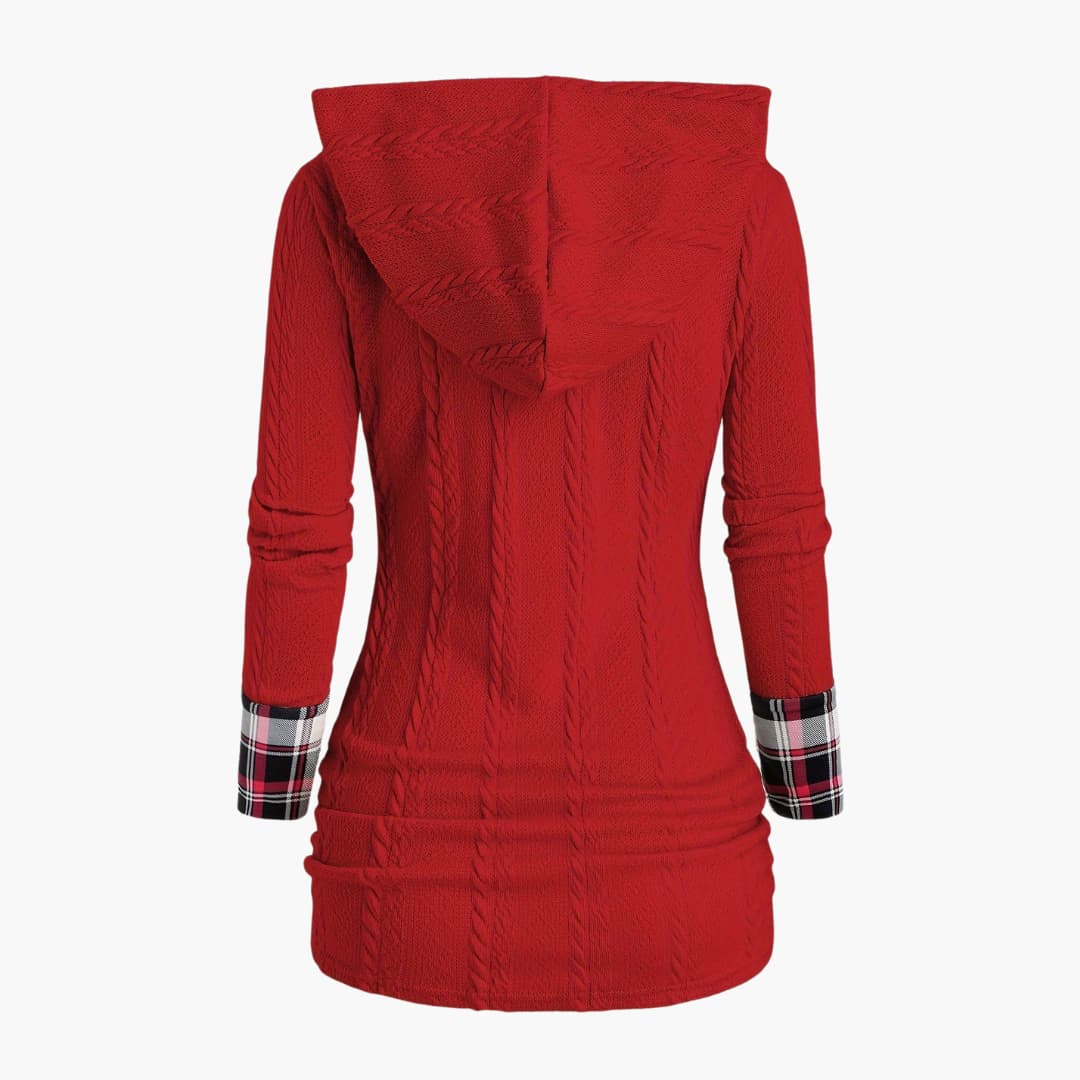Drune | Stilvoll Kabelstrick Hoodie für Frauen