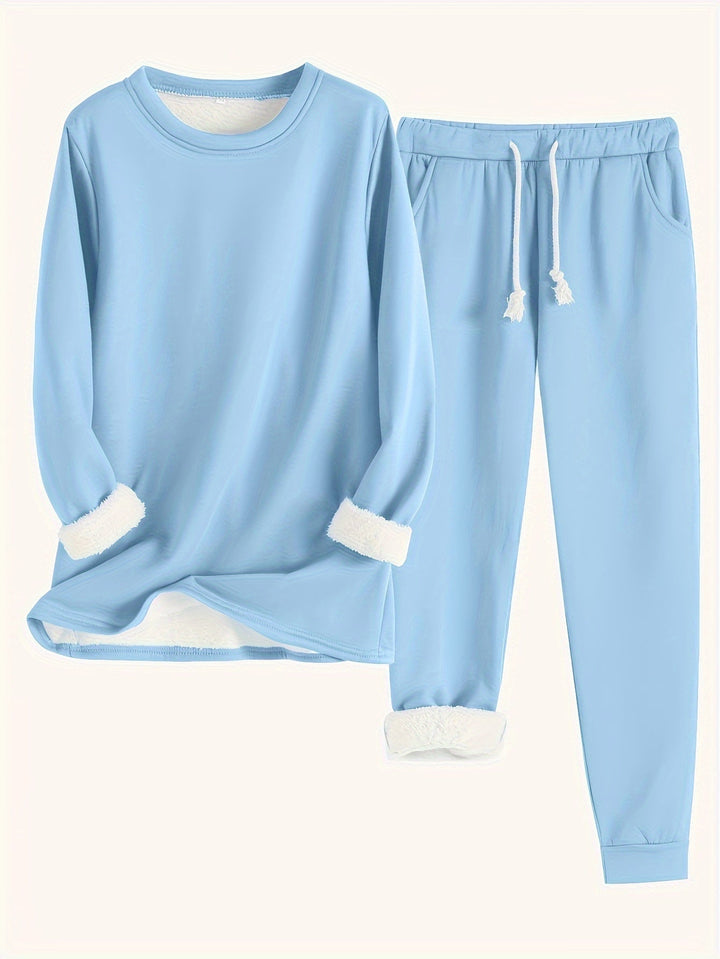 Drune | Stilvolle Winter Casual Thermische Sweatshirt- und Jogginghose-Set für Frauen