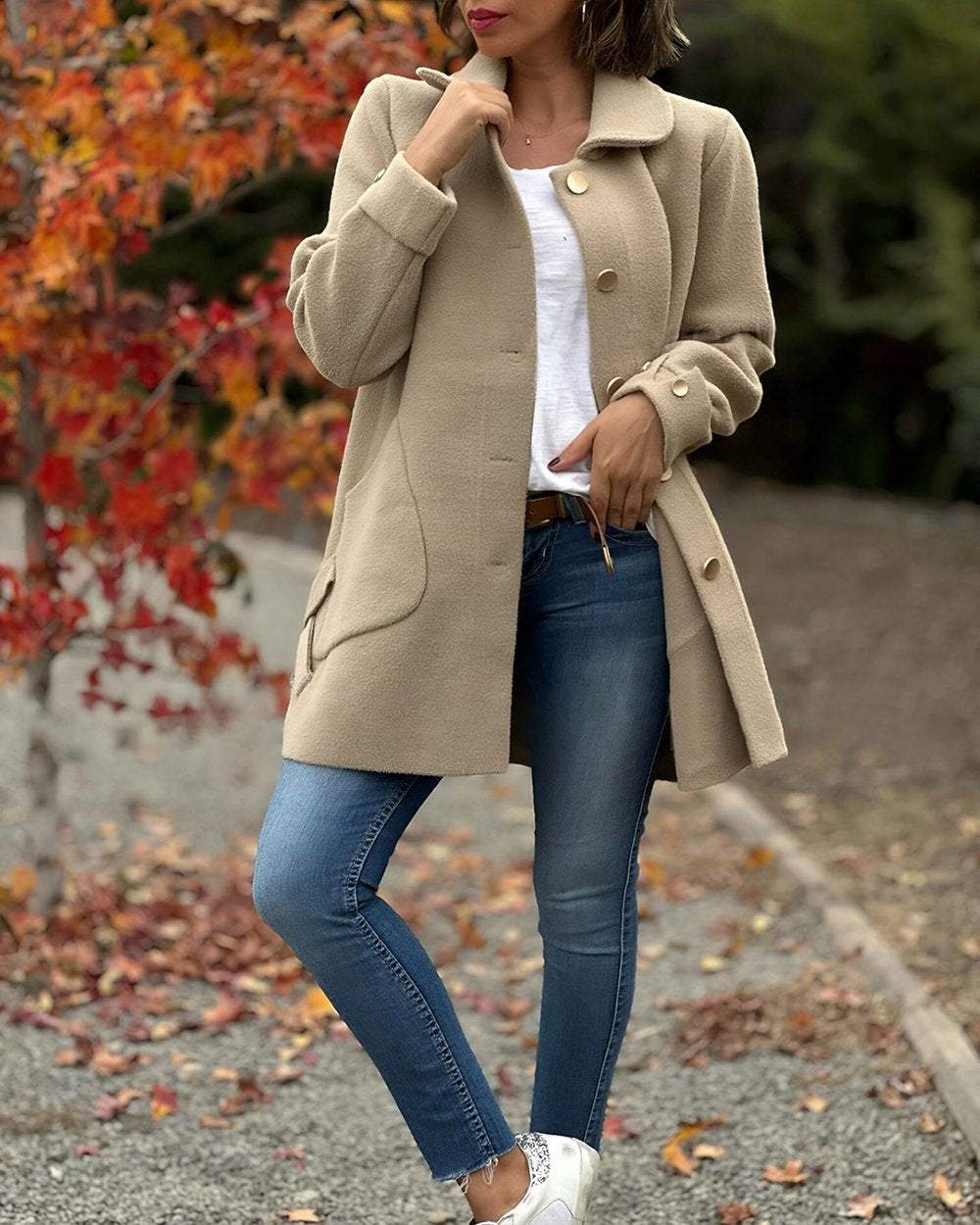 Drune | elegante Jacke mit stilvollem seitlichem Knotendetail