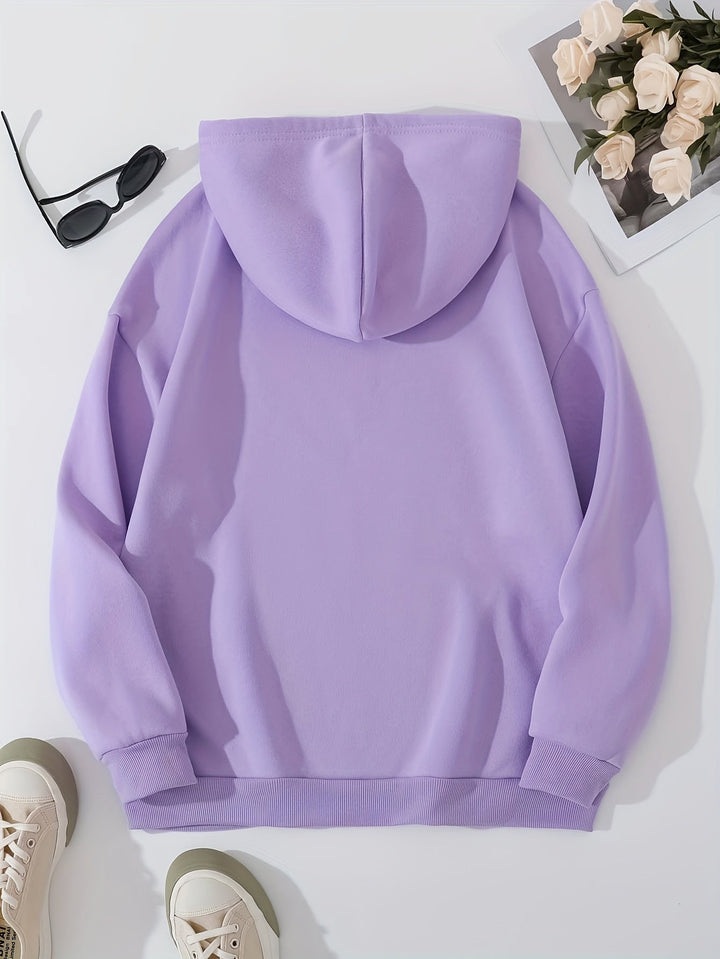 Drune | Vibrant Hoodie mit Herzdruck Baumwolle Komfortabel