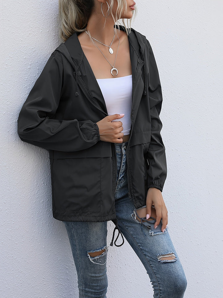 Drune | Einfarbige Windjacke mit Langen Ärmeln