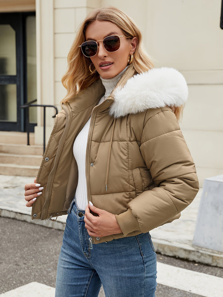 Drune | Elegante und warme schwarze Pufferjacke für den Winter