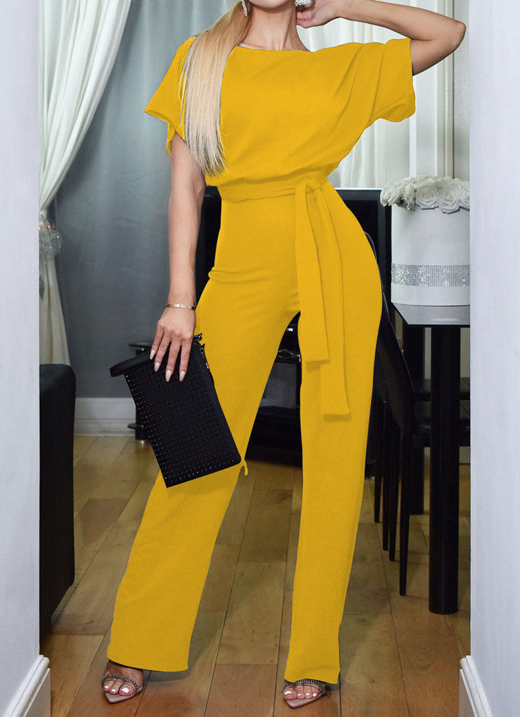 Damen lässiger Zweiteiler mit elegantem Taillengürtel Drune