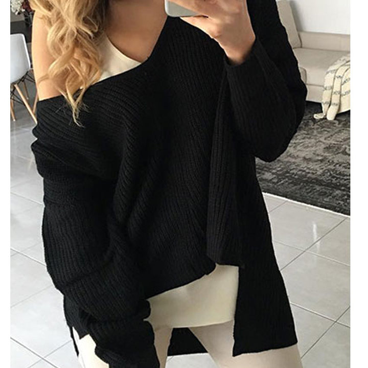 Damen Oversized Strickpullover Drune