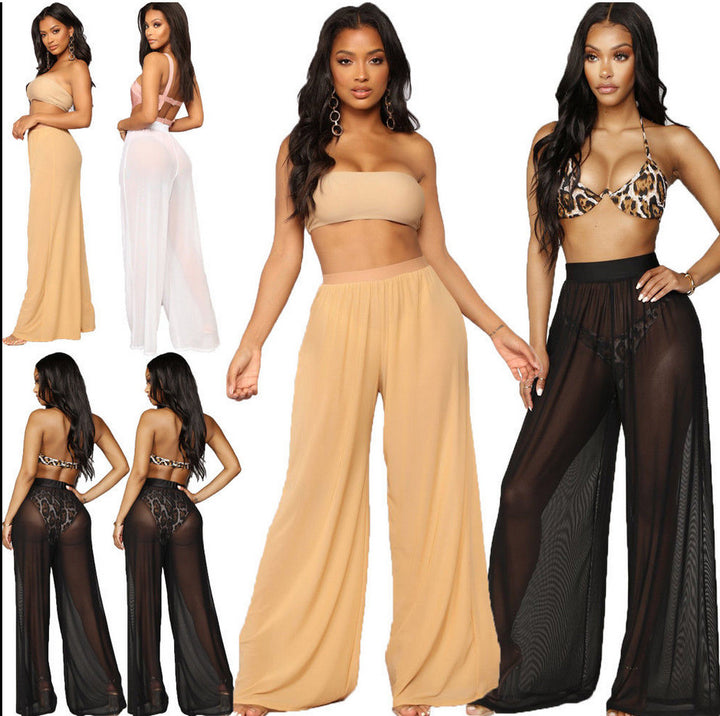 Damen Weit geschnittene Sommerhose mit elastischem Bund und passendem Crop-Top Drune