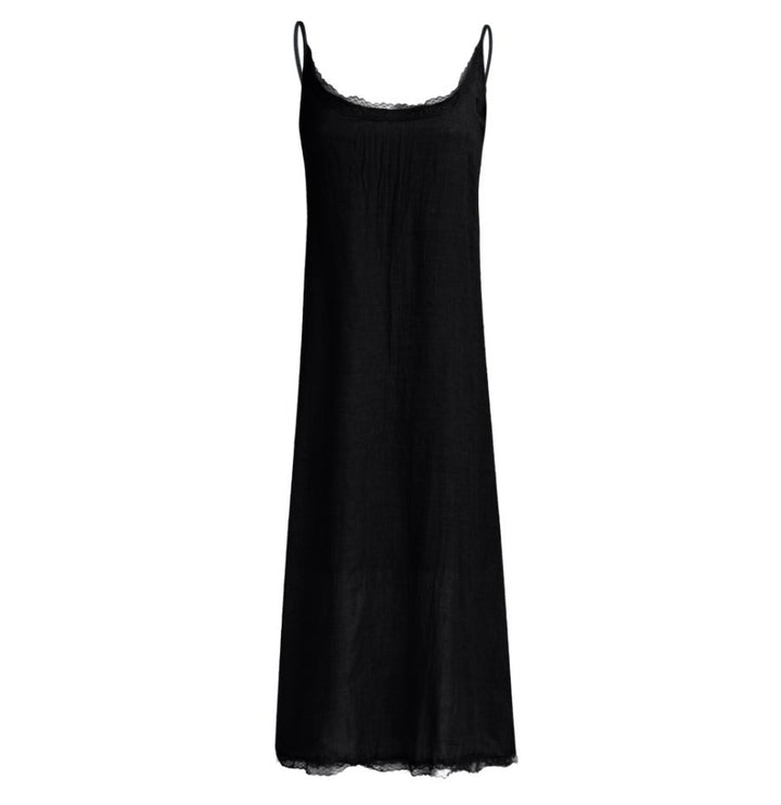Damen lässiges Maxikleid im Boho-Stil mit Spitzendetails Drune
