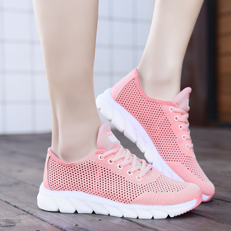 Damen nan leichte Netz-Freizeitsneaker mit perforiertem Obermaterial und flexibler Wellenlaufsohle Drune