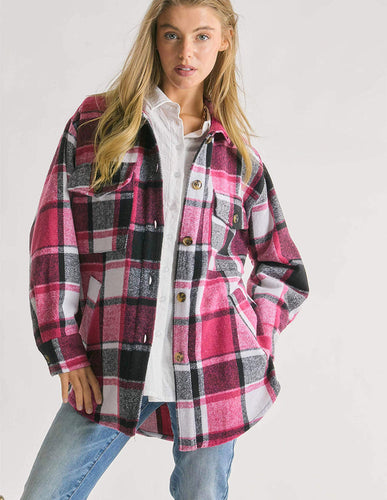 Drune | Oversize Karohemdjacke Plaid Charm für Frauen