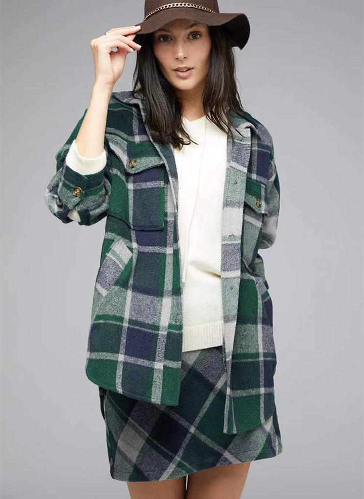 Drune | Oversize Karohemdjacke Plaid Charm für Frauen