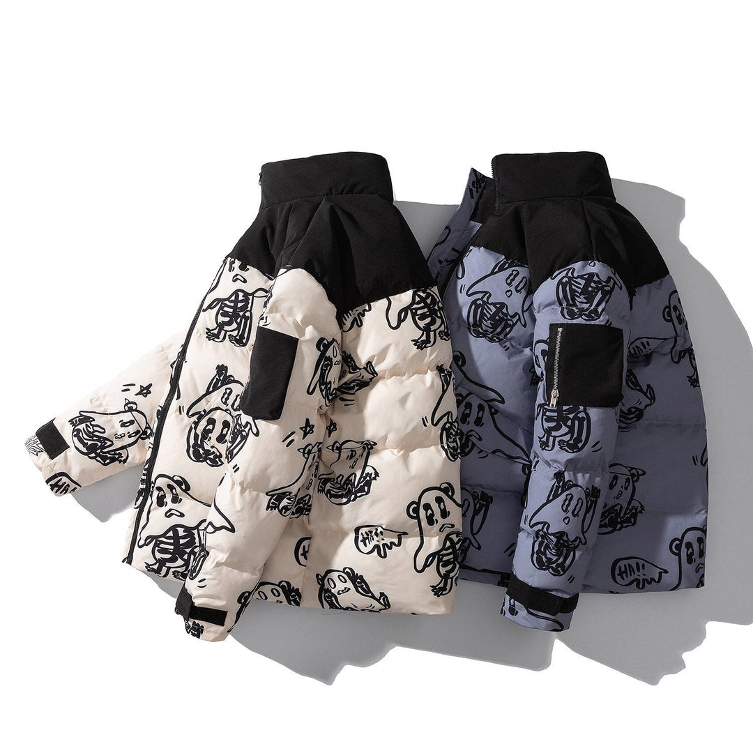 Drune | Bedruckte wattierte Jacke
