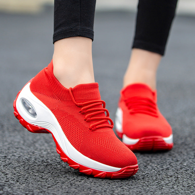 Damen nan gestrickter Sockensneaker mit Luftkissenlaufsohle und elastischem Strickobermaterial Drune