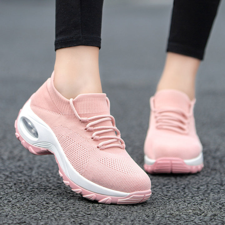 Damen nan gestrickter Sockensneaker mit Luftkissenlaufsohle und elastischem Strickobermaterial Drune