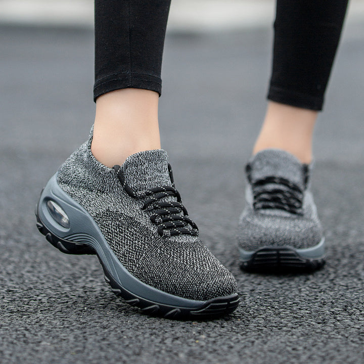 Damen nan gestrickter Sockensneaker mit Luftkissenlaufsohle und elastischem Strickobermaterial Drune