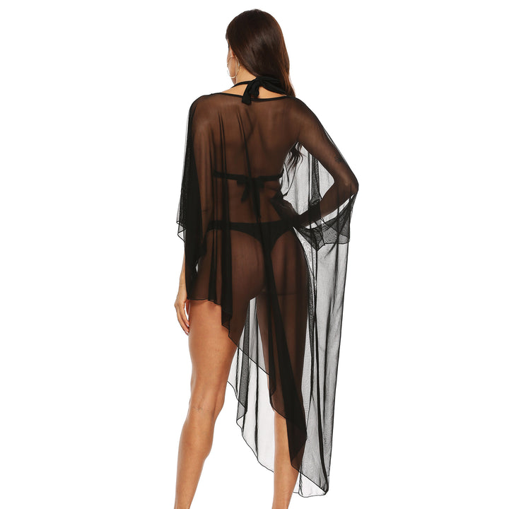 Damen transparenter Strandüberwurf mit fließendem Design Drune