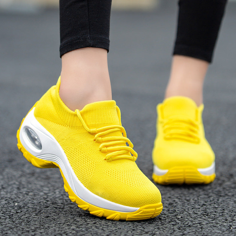 Damen nan gestrickter Sockensneaker mit Luftkissenlaufsohle und elastischem Strickobermaterial Drune