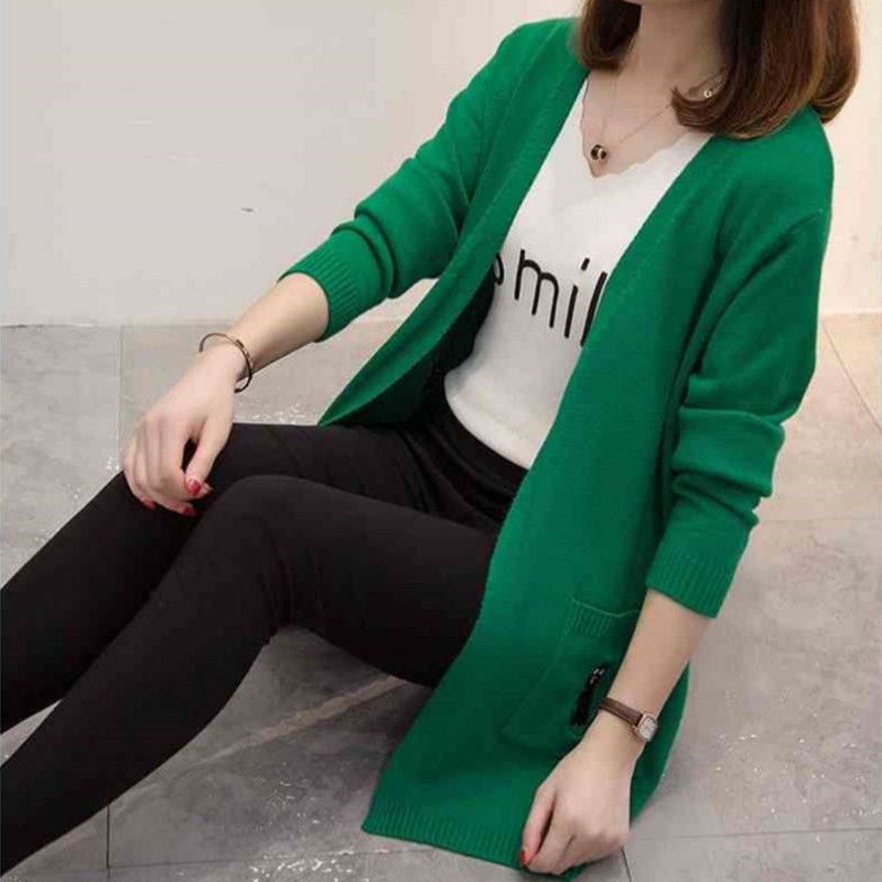 Damen Strickjacke mit verspieltem Katzenmotiv und tiefen Taschen Drune