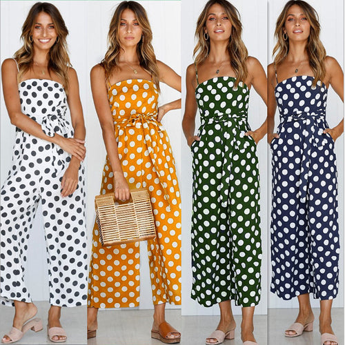 Damen Jumpsuit mit weitem Bein und dekorativem Bindegürtel Drune