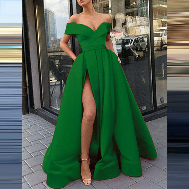Drune | eBay Satin Mehrfarbiges Tiefes V-Ausschnitt Kleid