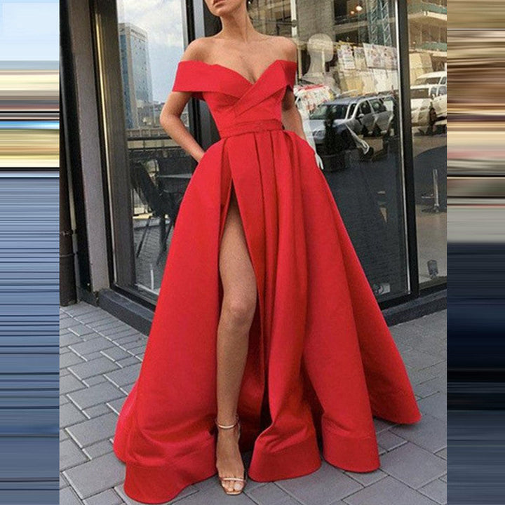 Drune | eBay Satin Mehrfarbiges Tiefes V-Ausschnitt Kleid