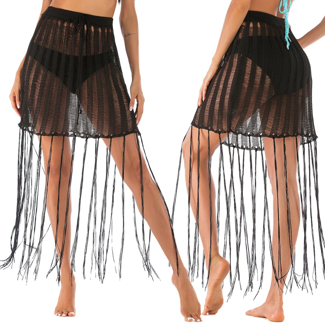 Damen Häkel-Strandsarong mit Fransen Drune