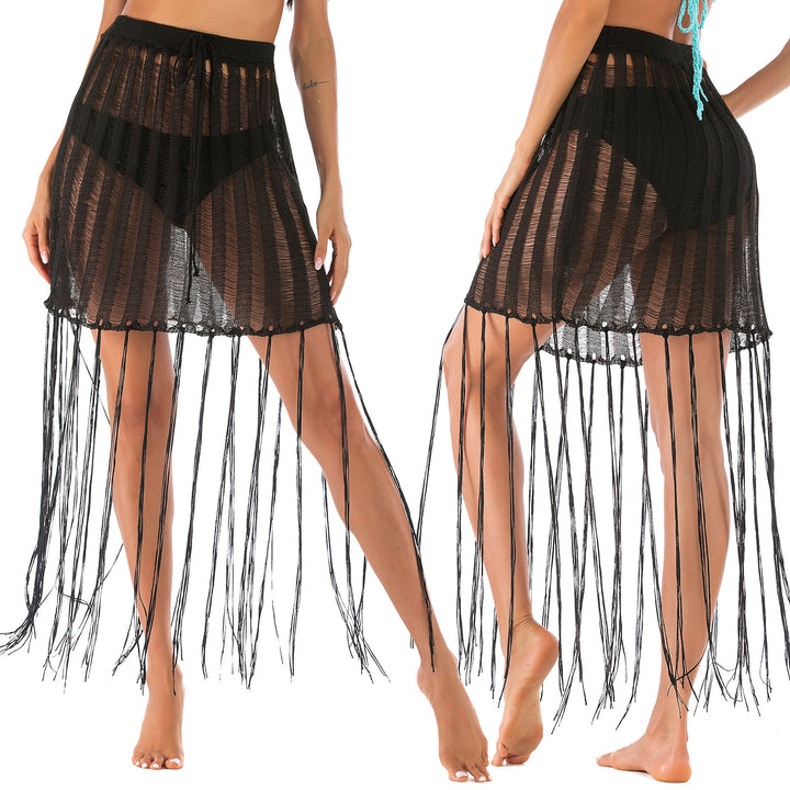 Damen Häkel-Strandsarong mit Fransen Drune