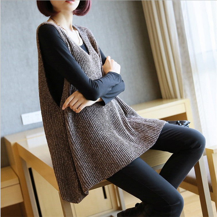 Damen Stricktop mit V-Ausschnitt und luftiger Silhouette Drune
