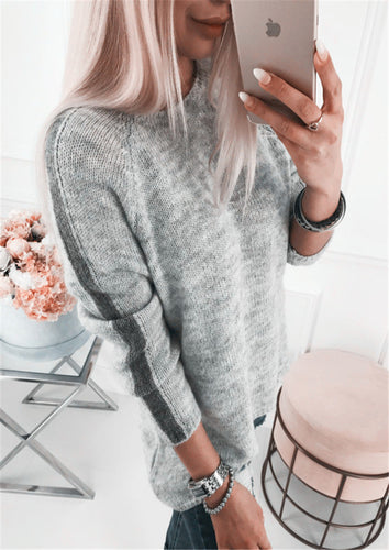 Damen eleganter Strickpullover mit modernem Streifenmuster und lässigem Schnitt Drune