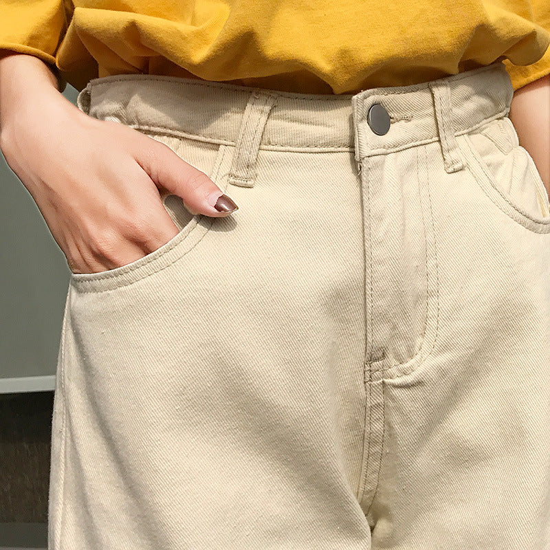 Damen Hoch taillierte Chino-Hose Drune