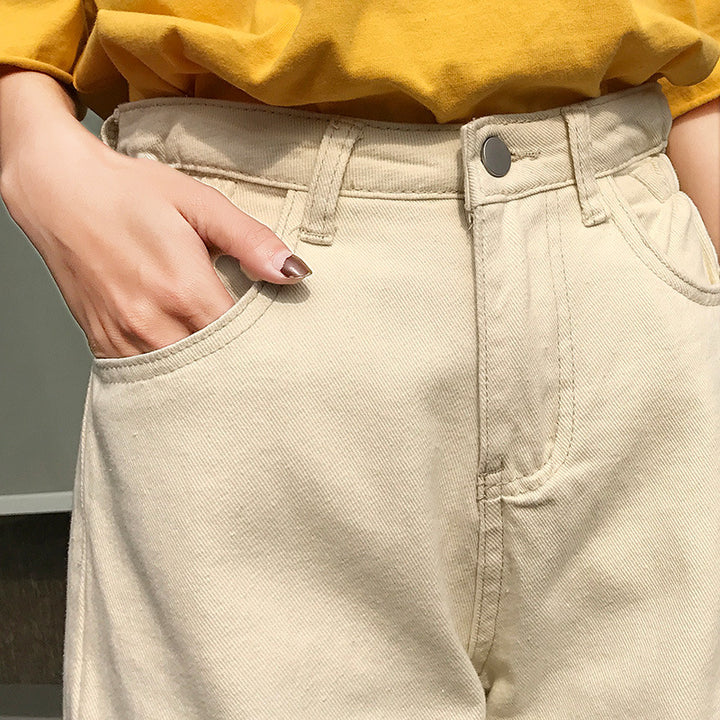 Damen Hoch taillierte Chino-Hose Drune
