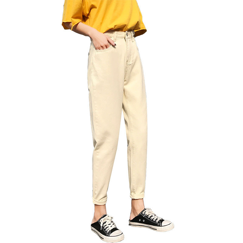 Damen Hoch taillierte Chino-Hose Drune