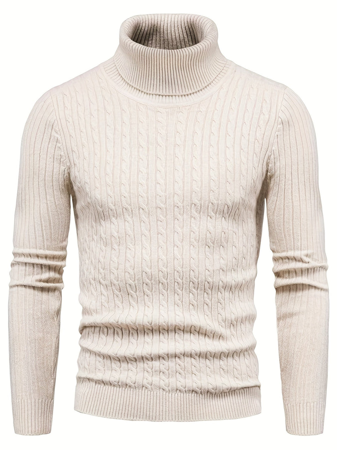 Drune | Kabelstrick Rollkragenpullover Weich und Warm Perfekt Für Herbst und Winter