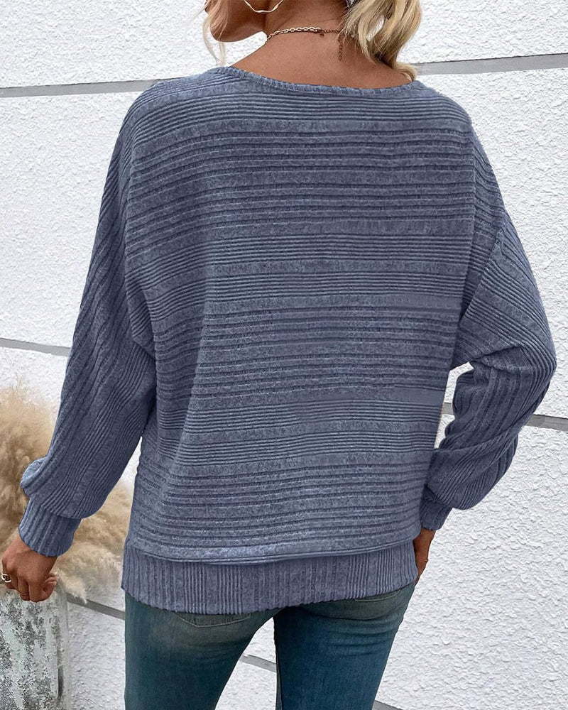 Drune | Langarmshirt mit Rundhals und Streifen