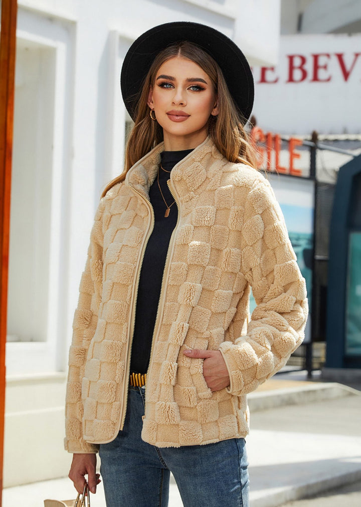 Drune | Kunstpelz Kurze Jacke - Gemütlich Chic - Weicher Kunstpelz - Herbst- & Frühlingsoberbekleidung