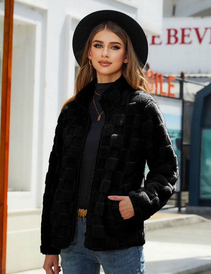 Drune | Kunstpelz Kurze Jacke - Gemütlich Chic - Weicher Kunstpelz - Herbst- & Frühlingsoberbekleidung