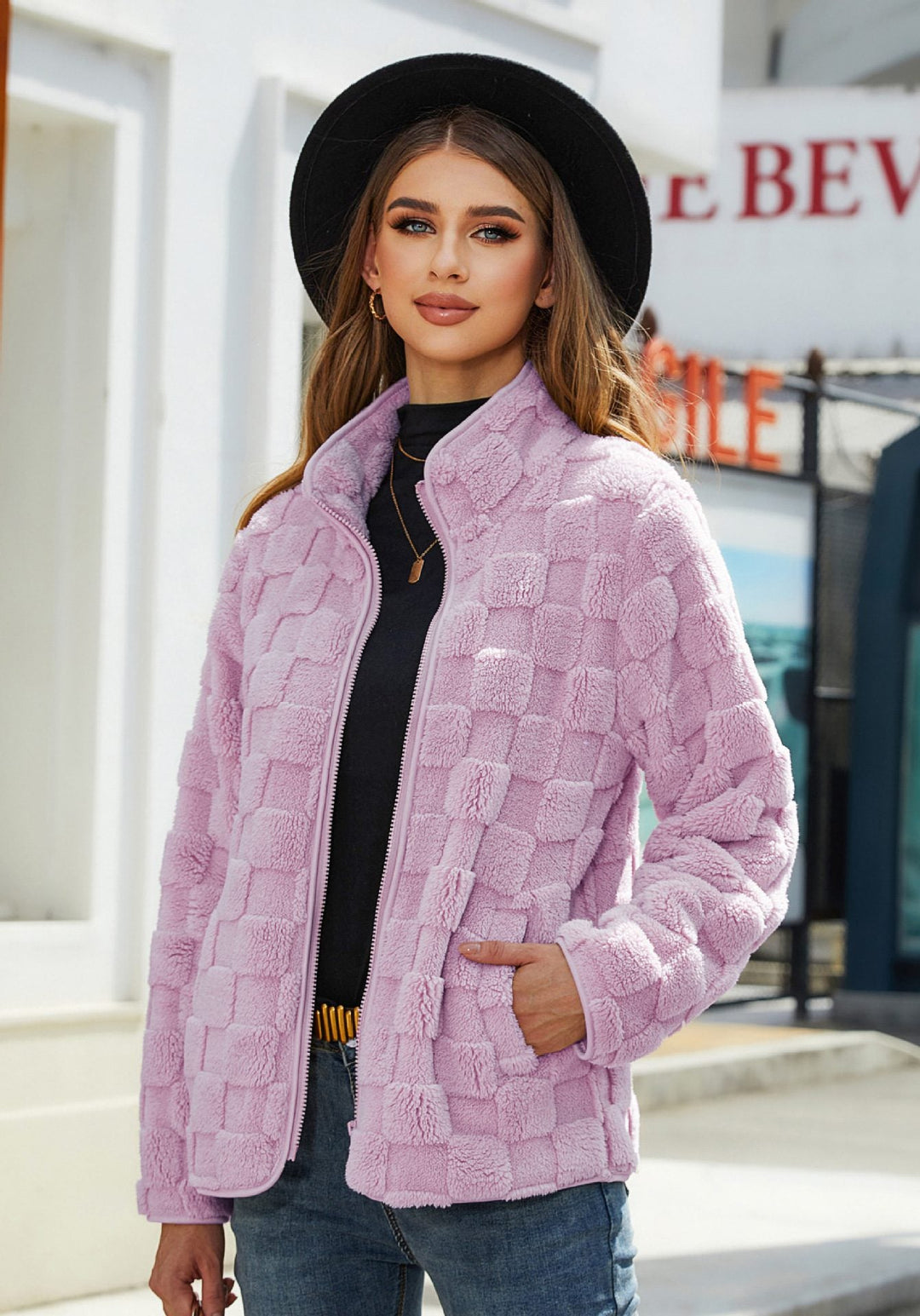 Drune | Kunstpelz Kurze Jacke - Gemütlich Chic - Weicher Kunstpelz - Herbst- & Frühlingsoberbekleidung