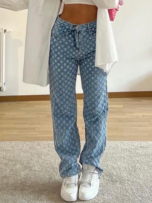 Drune | Weinlese High Rise Boyfriend Jeans Mit Durchgehendem Fransen Design