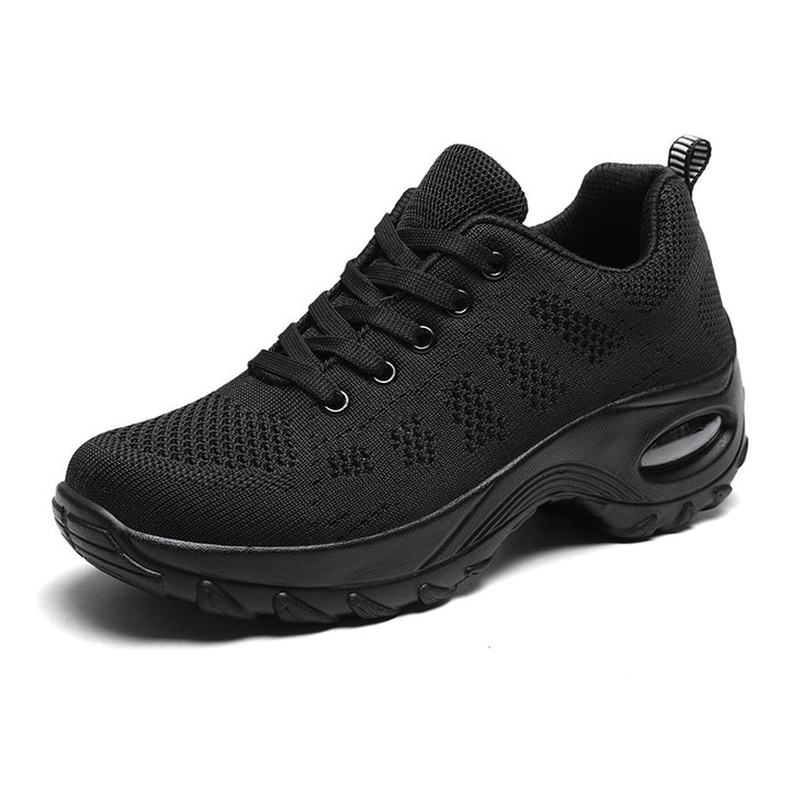 Damen nan atmungsaktiver Stricksneaker mit Luftpolster und Plateau-Sohle Drune