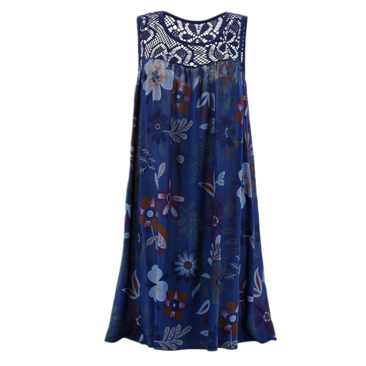 Damen Langkleid mit floraler Spitzenstruktur Drune